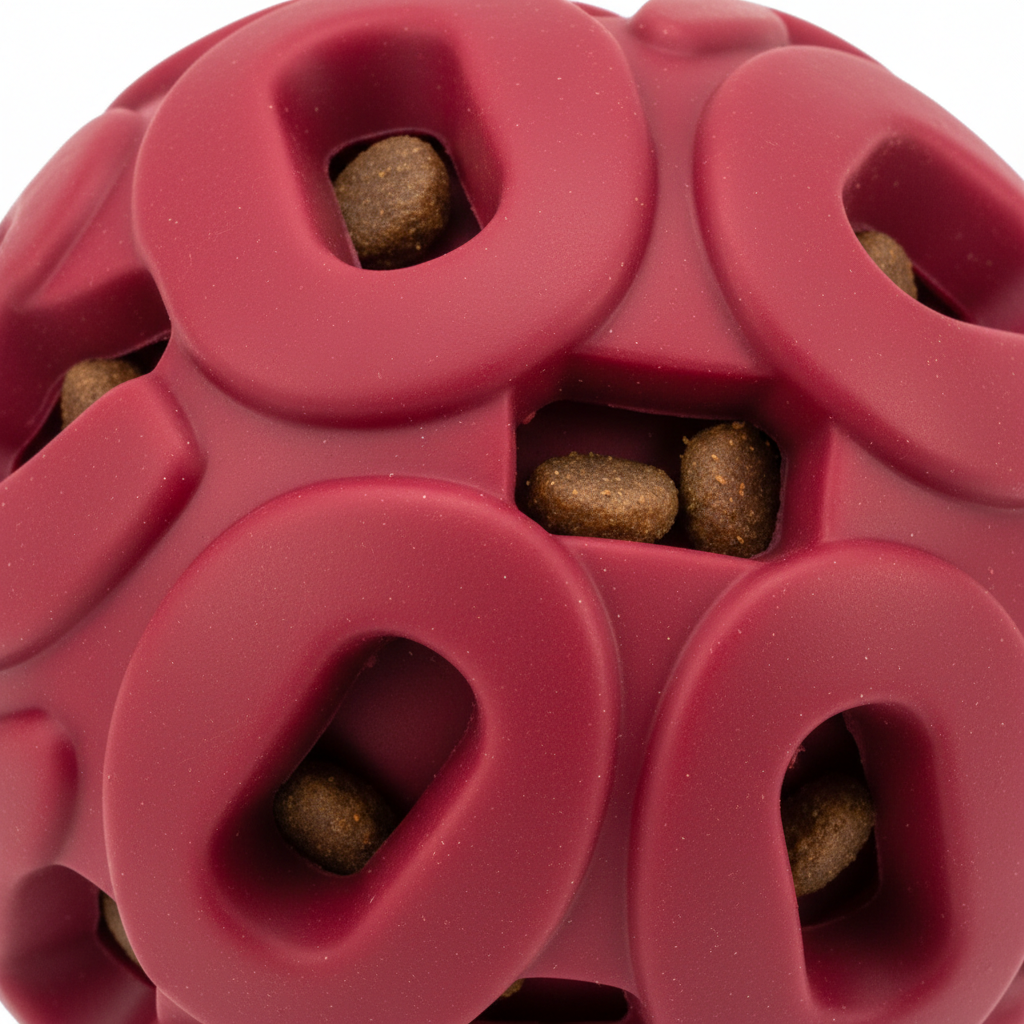 Palla molare rossa con slot per snack - dettaglio
