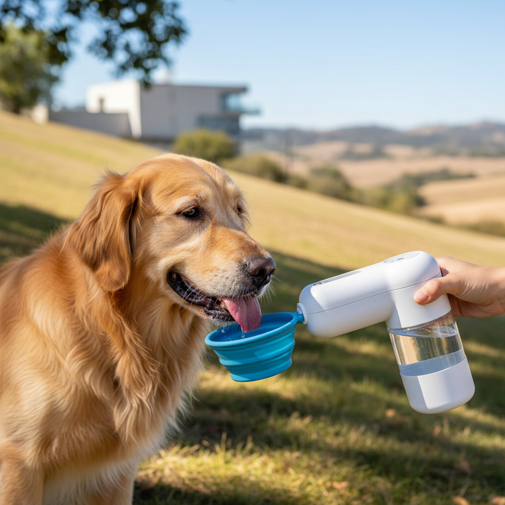 Cane che beve dalla ciotola della borraccia Noblepaws